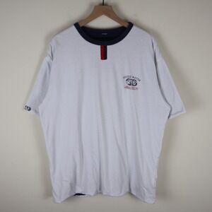 Vintage GAP Track Relay Double Face Reversible Shirt White Navy XL/2XL 25x29.5